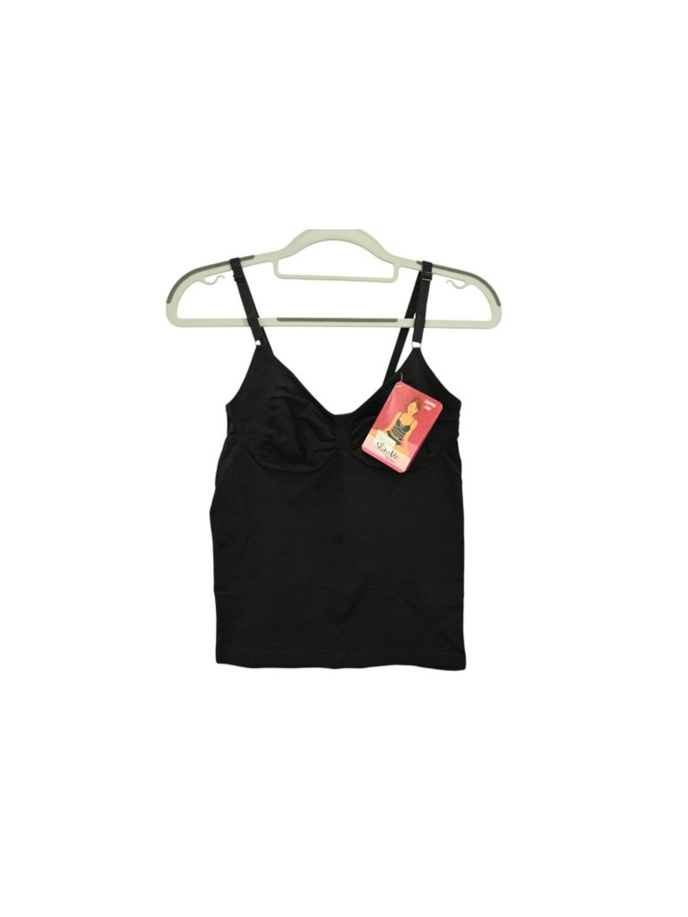 NWT MeMoi Slim Me Shaping Cami Sz L Black Seamless Tummy Control Shapewear